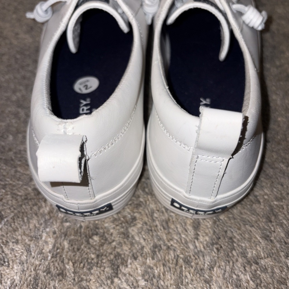 Sperry Top-Sider Women's 12 Crest Vibe White Leather Sneakers STS84423 - Picture 4 of 10